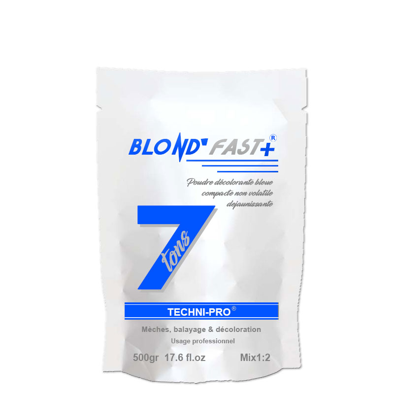 Blond'Fast 7+ poudre decolorante bleue 500gr